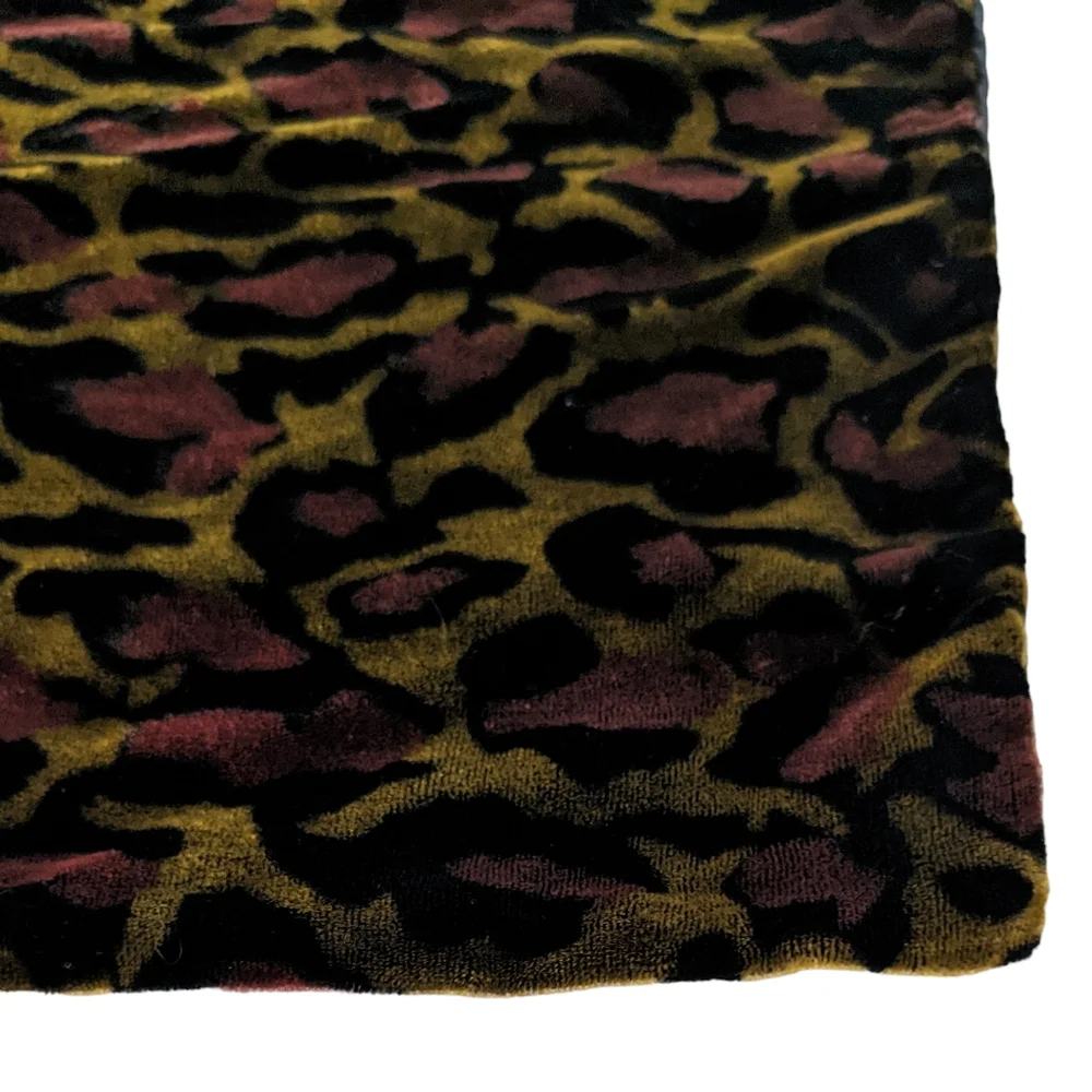Animal Print Silk Blend Velvet Scarf